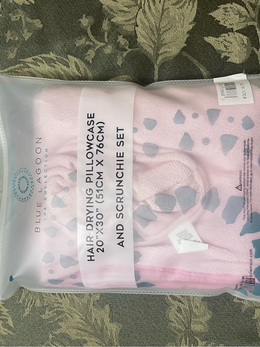 Blue Lagoon Pink Hair-Drying Pillowcase & Scrunchie Set
